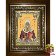 Икона освященная &quot;Феогност Киевский и Московский, митрополит,святитель&quot;, 18x24 см, со стразами, в деревянном киоте 24x30 см, 24x30 см