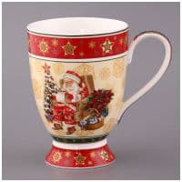 Кружка фарфоровая большая &quot;Новогодняя коллекция&quot; 300 мл Подарочная упаковка 771685