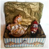 Ёлочная игрушка стекло в подарочной упаковке Florentino Collection набор №3 Ёлочная игрушка стекло в подарочной упаковке Florentino Collection набор №3