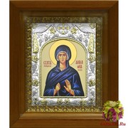 Икона освященная &quot;Ангелина Сербская Блаженная&quot;, 14x18 см, в деревянном киоте 20x24 см, 20x24 см