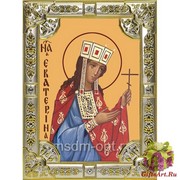 Икона освященная &quot;Екатерина великомученица&quot;, 18x24 см, со стразами