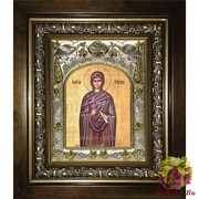 Икона освященная &quot;Ксения Миласская ,преподобная&quot;, 14x18 см, в деревянном киоте 20x24 см, 20x24 см