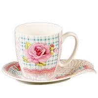 Чайный набор на 6 персон &quot;Нежная роза&quot; фарфор. Подарочная упаковка