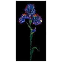 Картина со стразами Сваровски &quot;Цветущий ирис&quot;. Хрустальная картина. Размер 20х40 см.