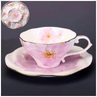 Чайный набор &quot;Розовая орхидея&quot; фарфор на 6 персон