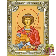 Икона освященная &quot;Георгий Победоносец великомученик&quot;, 18x24 см со стразами, 18x24 см