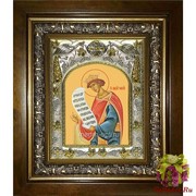 Икона освященная &quot;Соломон праотец&quot;, 14x18 см, в деревянном киоте 20x24 см, 20x24 см