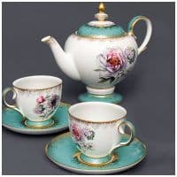 Чайный набор тет-а-тет на двоих Сады Сальвадора Костяной фарфор Подарочная упаковка