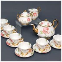 Чайный сервиз Нежность Костяной фарфор на 6 персон Подарочная упаковка
