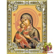 Икона освященная &quot;Владимирская икона Божией Матери&quot;, 18x24 см, со стразами