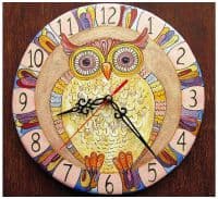 Настенные часы авторские Мудрый Филин Диаметр 25 см