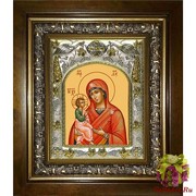 Икона освященная &quot;Гребневская икона Божией Матери&quot;, 14x18 см, в деревянном киоте 20x24 см, 20x24 см