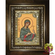 Икона освященная &quot;Татиана,Татьяна мученица&quot;, 18x24 см, со стразами, в деревянном киоте 24x30 см, 24x30 см