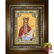 Икона освященная &quot;Захария пророк&quot;, 18x24 см, со стразами, в деревянном киоте 24x30 см, 24x30 см