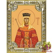 Икона освященная &quot;Елена Сербская благоверная царица&quot;, 18x24 см, со стразами