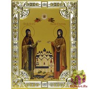 Икона освященная &quot;Петр и Феврония благоверные&quot;, 18x24 см