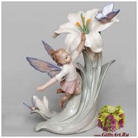 Фарфоровая статуэтка Фея цветов Лилия. Серия Идеальный мир Высота 17 см Дизайн-группа Cosmos
