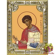 Икона освященная &quot;Георгий Победоносец великомученик&quot;, 18x24 см со стразами, 18x24 см