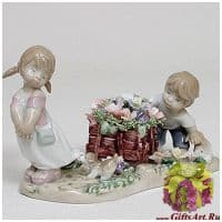 Фарфоровая статуэтка Пойдём гулять! Серия Идеальный мир Длина 16 см Дизайн-группа Cosmos