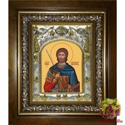 Икона освященная &quot;Виктор Никомидийский ,мученик&quot;, 14x18 см, в деревянном киоте 20x24 см, 20x24 см