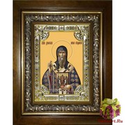 Икона освященная &quot;Дионисий Суздальский ,святитель&quot;, 18x24 см, со стразами, в деревянном киоте 24x30 см, 24x30 см