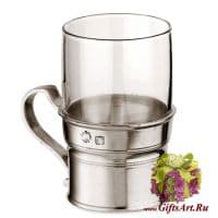 Стакан для чая с подстаканником из олова 0,22 л Cosi Tabellini Италия