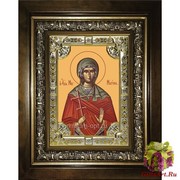 Икона освященная &quot;Марина великомученица&quot;,18x24 см, со стразами, в деревянном киоте 24x30 см, 24x30 см