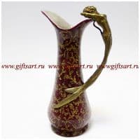 Кувшин. Фарфор и бронза. Декор Тюдор. Ручная работа. Высота 23 см