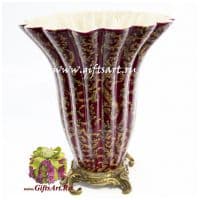 Ваза. Фарфор и бронза. Декор Тюдор. Ручная работа. Высота 27,5 см