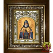 Икона освященная &quot;Митрофан Воронежский чудотворец,святитель&quot;, 14x18 см, в деревянном киоте 20x24 см, 20x24 см