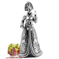 Колокольчик из серебра Снегурочка с птичкой. Серебро 925 пробы. Россия.