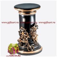 Колонна &quot;Грозди чёрного винограда&quot; Высота 49 см стразы керамика Стелла Италия