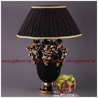 Лампа &quot;Грозди чёрного винограда&quot; Высота 47 см стразы керамика Стелла Италия