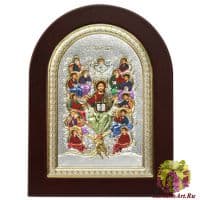 Икона Спаситель Спас Древо Жизни в серебряном окладе Размер 25 х 33 см.