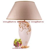 Лампа настольная &quot;Грозди белого винограда&quot; Высота 64 см стразы керамика Стелла Италия