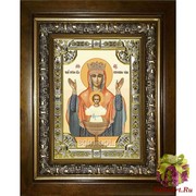 Икона освященная &quot;Неупиваемая чаша икона Божией Матери&quot;, 18x24 см, со стразами, в деревянном киоте 24x30 см, 24x30 см
