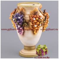 Ваза &quot;Грозди винограда&quot; Высота 34 см стразы керамика Стелла Италия
