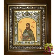 Икона освященная &quot;Иоанн Предтеча Креститель Господень (Иван)&quot;, 14x18 см, в деревянном киоте 20x24 см, 20x24 см