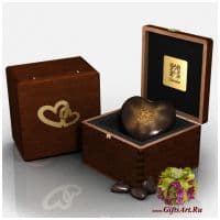 Элитный шоколад ручной работы Романтическая коллекция MY HEART. Деревянная упаковка. Франция