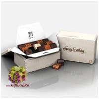 Набор элитных шоколадных конфет ручной работы Коллекция С Днём Рождения SUNSHINE. Деревянная упаковка. Франция