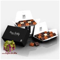 Набор элитных шоколадных конфет ручной работы Коллекция С Днём Рождения ZBOX 60. Подарочная упаковка. Франция
