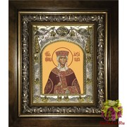 Икона освященная &quot;Александра Романова&quot;, 14x18 см, в деревянном киоте 20x24 см, 20x24 см