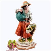 Статуэтка фарфоровая &quot;Девочка с лейкой&quot;. Высота 19 см. Porcellane Principe Италия