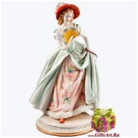 Статуэтка фарфоровая &quot;Дама с веером&quot;. Высота 27 см. Porcellane Principe Италия