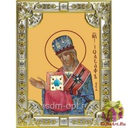 Икона освященная &quot;Иоасаф епископ Белгородский святитель&quot; ,18х24см со стразами, 18x24 см