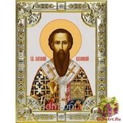 Икона освященная &quot;Василий Великий святитель&quot;, 18x24 см со стразами, 18x24 см