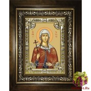 Икона освященная &quot;Татиана,Татьяна мученица&quot;, 18x24 см, со стразами, в деревянном киоте 24x30 см, 24x30 см