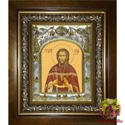 Икона освященная &quot;Сергий (Сергей) Кедров священномученик,пресвитер&quot;, 14x18 см, в деревянном киоте 20x24 см, 20x24 см