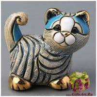 Cтатуэтка Котёнок из Ноева ковчега. Керамическая фигурка De Rosa Rinconada Длина 6 см