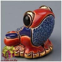 Cтатуэтка Лягушонок из Ноева ковчега. Керамическая фигурка De Rosa Rinconada Длина 6 см